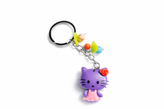 Cute Kitty Charm Keychain